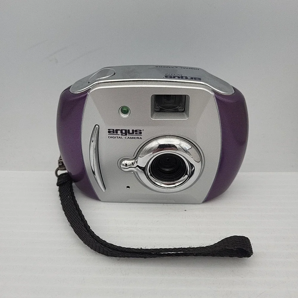 Argus Digital Camera DC1510 Purple Compact 5.0MP 2x Zoom Tested Working Bundle